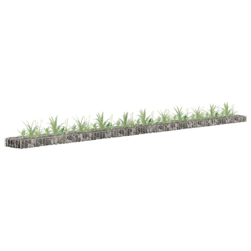 Jardinière surélevée Gabion, H 3,9 po x l 177,2 po x P 11,8 po