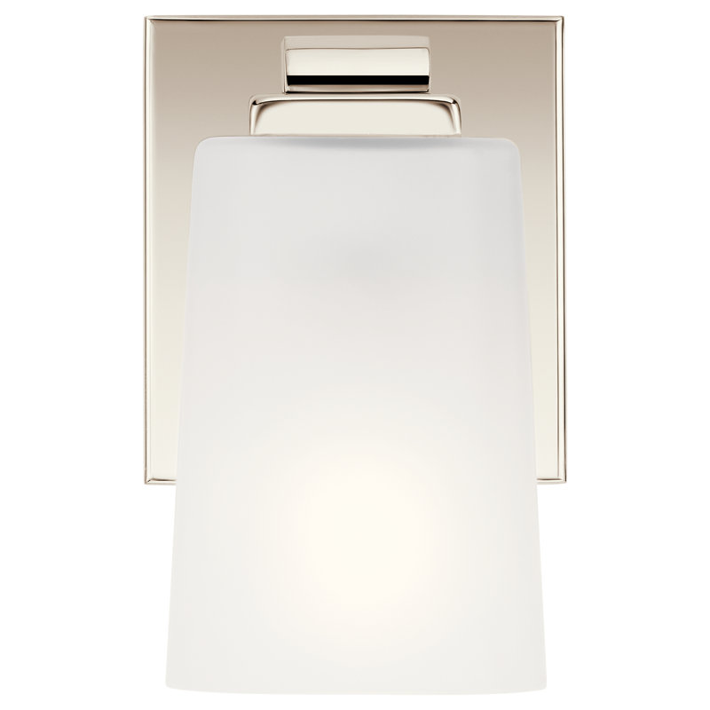Applique murale à bras 1 lumière, Nickel poli