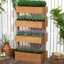 Lit de jardin surélevé en bois 2,5 pi x 1,5 pi