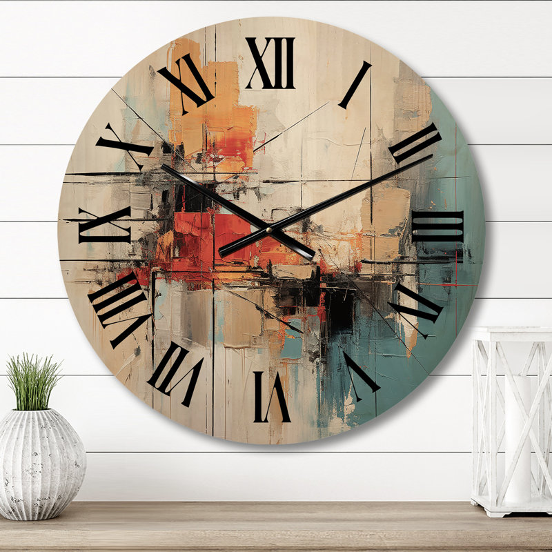 Horloge murale en bois massif Mulgrave, Moyenne