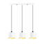 Lustre scandinave élégant, 27,6 po x 7,9 po, hauteur réglable 43,3 po | Corps en métal, finition blanche | 3 x douilles E27 (40 W maximum) | Éclairage élégant pour les maisons modernes, les salons et les salles à manger-1714946571