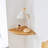 Corner Wall Shelf - Solid Wood Fan-Shaped Storage & Display-1018051338
