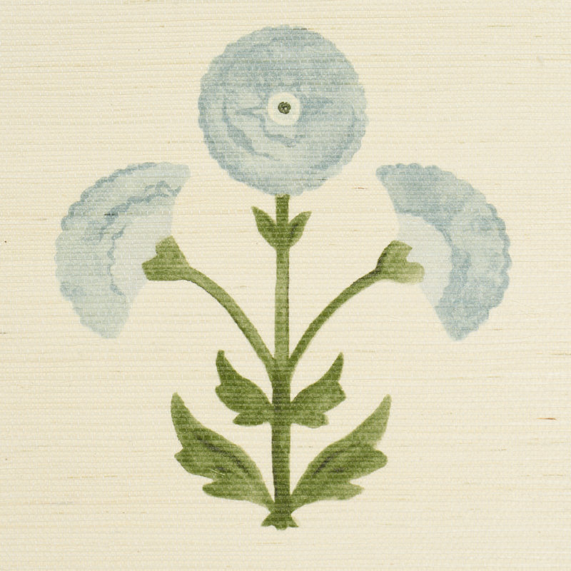 Saranda Flower Sisal Wallpaper, Sky