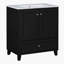 Ensemble de meuble-lavabo 30 po avec lavabo en céramique et grand espace de rangement, bleu-gris-103675862