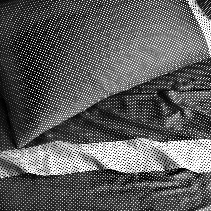 Anti-Microbial 100% Cotton Sateen 4-Piece Sheet Set, Black, Queen