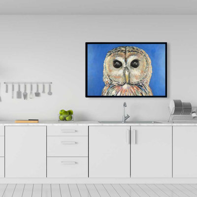  Spotted Owl - Contemporary Bird Framed Canvas Art