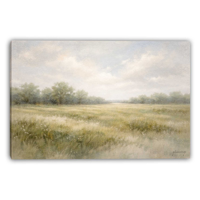 Art mural sur toile Misty Meadow, L 20 po x H 20 po x P 1,5 po