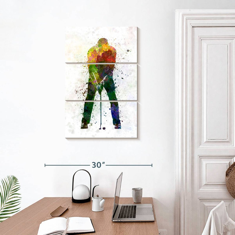 Silhouette de golfeur Sirci, H 32 po x l 20 po