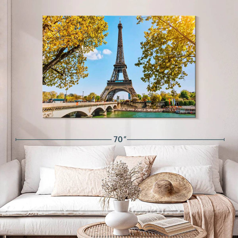 Paris Eiffel Tower In Spring, 34" H x 51" W