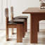 Ensemble de table rectangulaire en bois massif de style français-109602868
