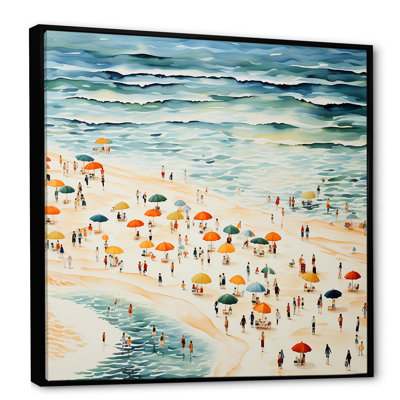 Beach Day Umbrella Parade III - Beach People Wall Art