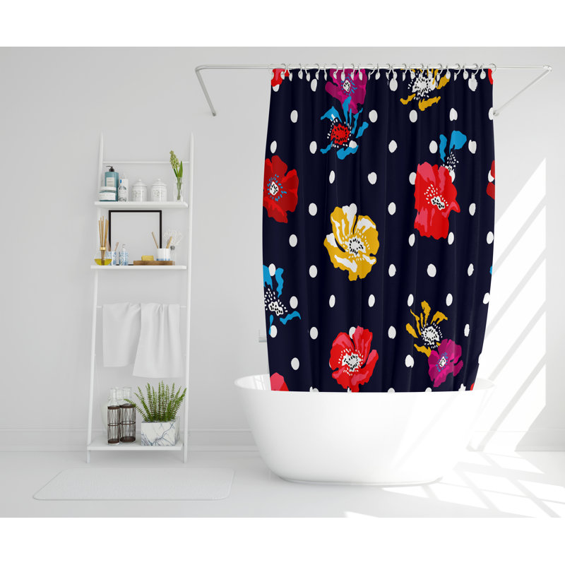 Voni Polyester Shower Curtain Set, 168cm H x 168cm W