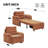 3-in-1 Sleeper Chair Bed, 80" Extra Long Pull Out Sleeping Lounge With Charging-1214980920
