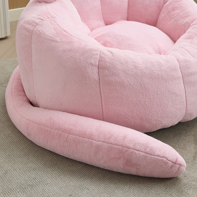 Fauteuil à billes Whimsical Cat Design, Rose