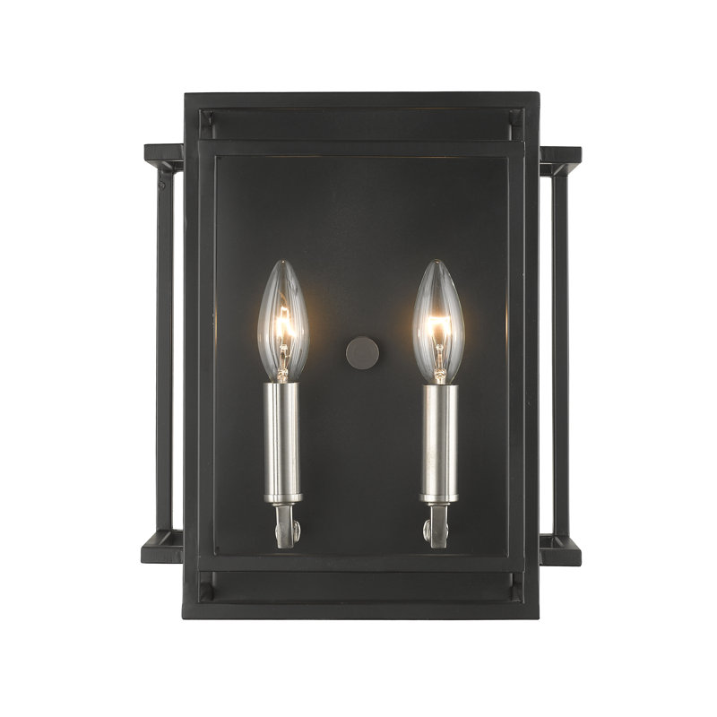 Plafonnier encastré 2 lumières Orona, Nickel brossé