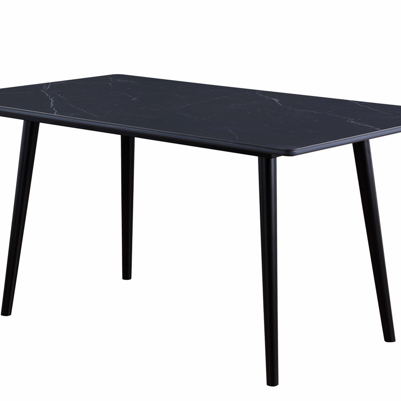 Table de salle à manger Meya, Noir