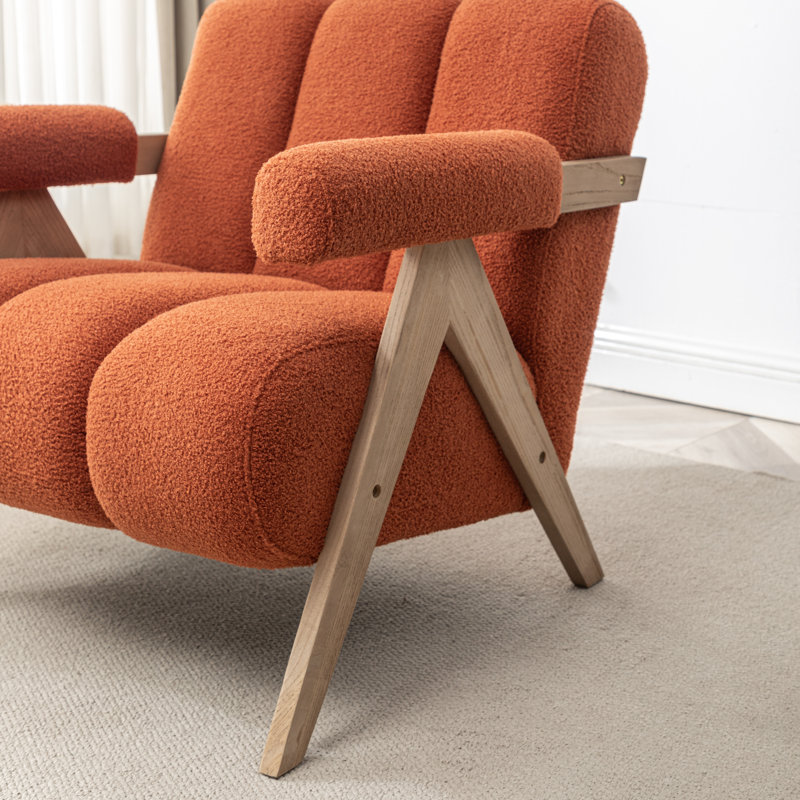 Fauteuil Bula, Polyester orange, 2