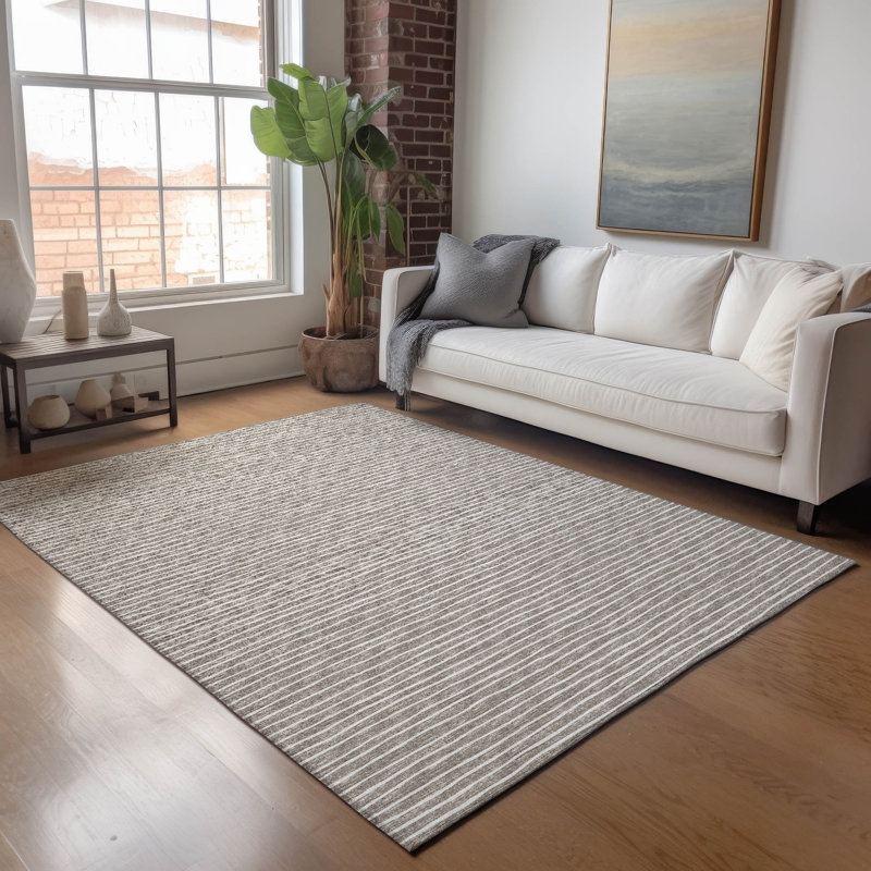 Premium Machine Washable Taylor AMF138 Gray Rug, Rectangle 8' x 10'