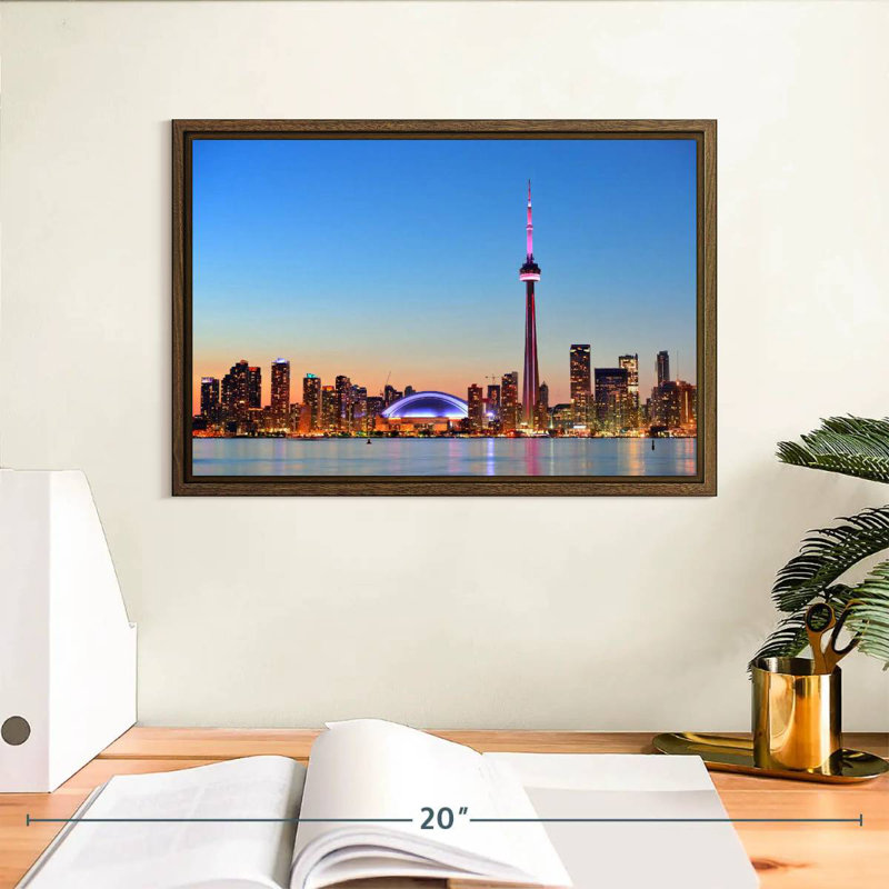 Toronto, 13" X 9", Floating Frame Walnut