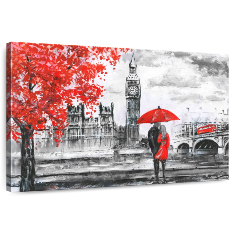 Ravi London Lovers, 30" H x 45" W