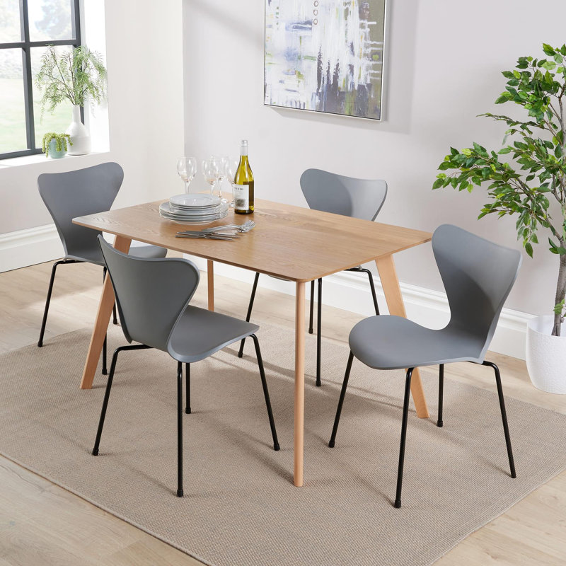 Velva 4 - Person Dining Set, Grey