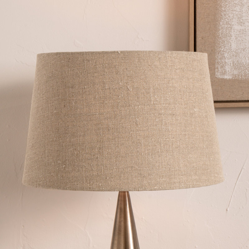 40cm Cotton Empire Lamp Shade, 22cm H x 35cm W x 35cm D, Natural