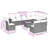  Patio Sofa Set Light Gray