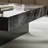 42" Square Faux Marble 2 Legs Modern Coffee Table-1014792385