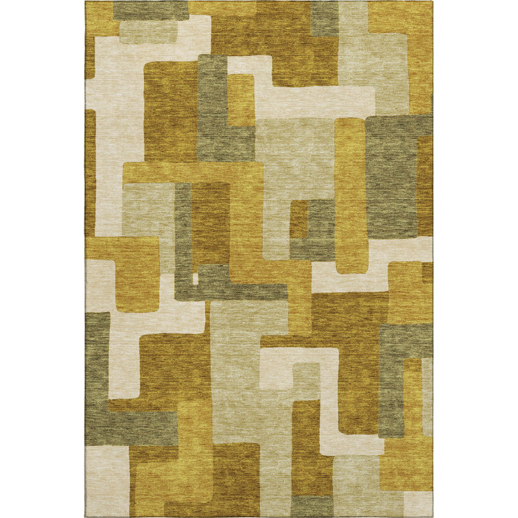 Premium Machine Washable Prisco Wheat Rug