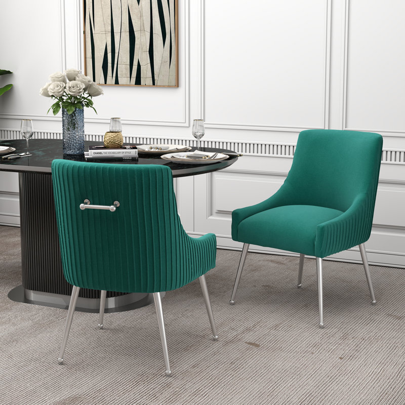 Baudel 19.7'' H Dining Chair, Dark Green