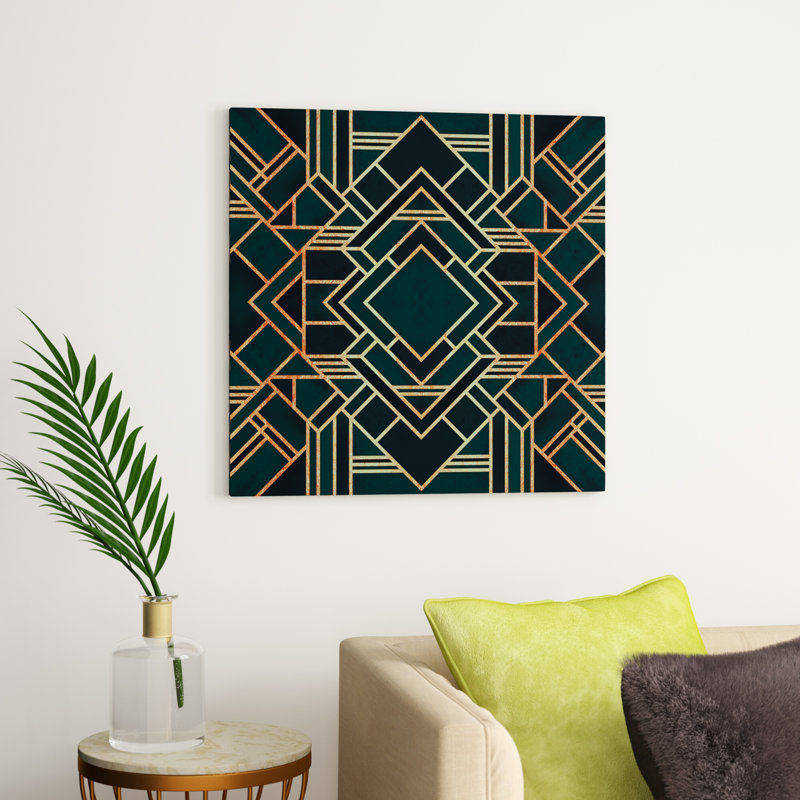 Art Deco III by Elisabeth Fredriksson - Print on Canvas, 66.04 cm H x 66.04 cm W x 1.91 cm D, Wrapped Canvas
