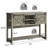 46" Farmhouse Console Table with Sliding Barn Doors, Adjustable Shelves & Open Storage