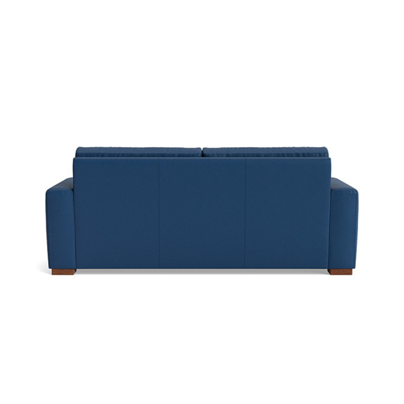 Couch Potato Leather Sofa (85"), Leather - Deep Blue