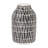 Modern Ceramic and Stoneware Vase with Embossed Geometric Pattern for Sleek Decorative Accent Display-901951437-874152401
