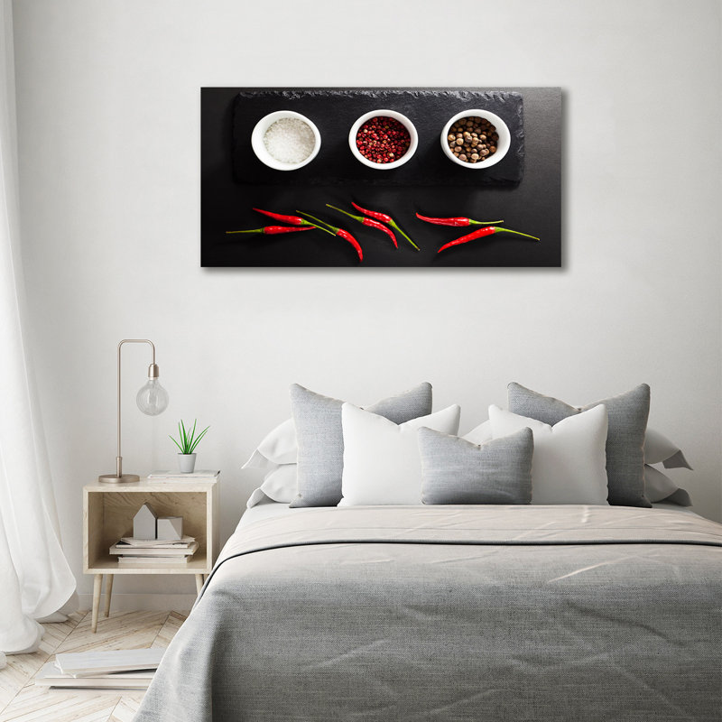 Spices And Chilli - Wrapped Canvas Print, 70cm H x 140cm W, Canvas