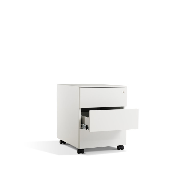 Toomer 42.2cm Wide 3 -Drawer Mobile Steel File Cabinet, White