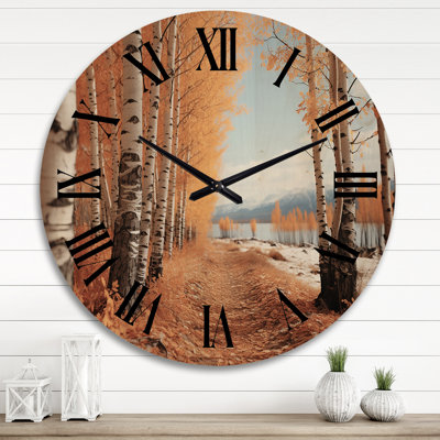 Horloge murale en bois massif Watertown