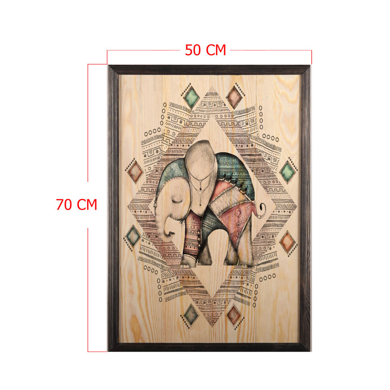 Anonymous - Single Picture Frame Painting on Wood, 70cm H x 50cm W x 1.5cm D
