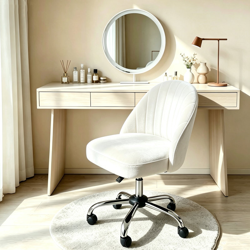 Microfiber / Microsuede Office Chair, Beige