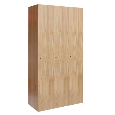 All-Wood Club 1 Tier 3 Wide Gym Locker