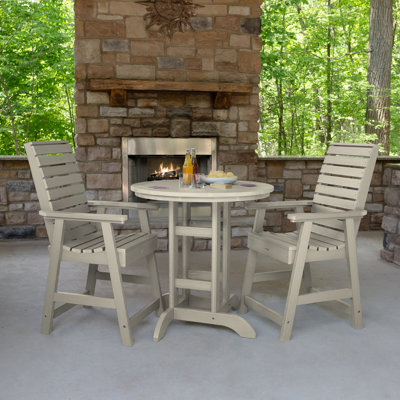Machado 2-Person 36" Round, Counter-Height Dining Set