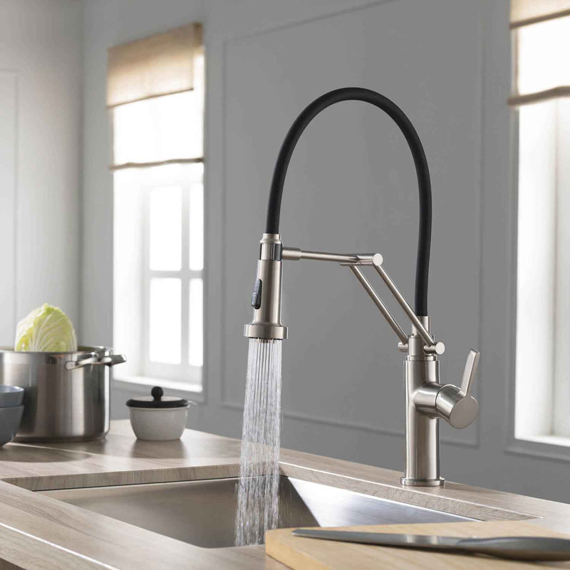 KIBI Engel Pull Down Kitchen Faucet, Brushed Nickel