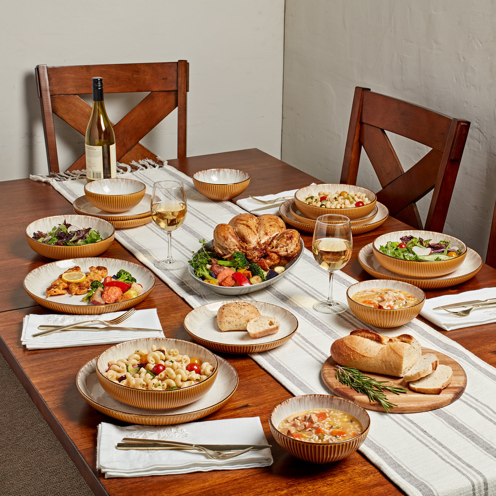 Jura Stoneware Dinnerware Set, Yellow