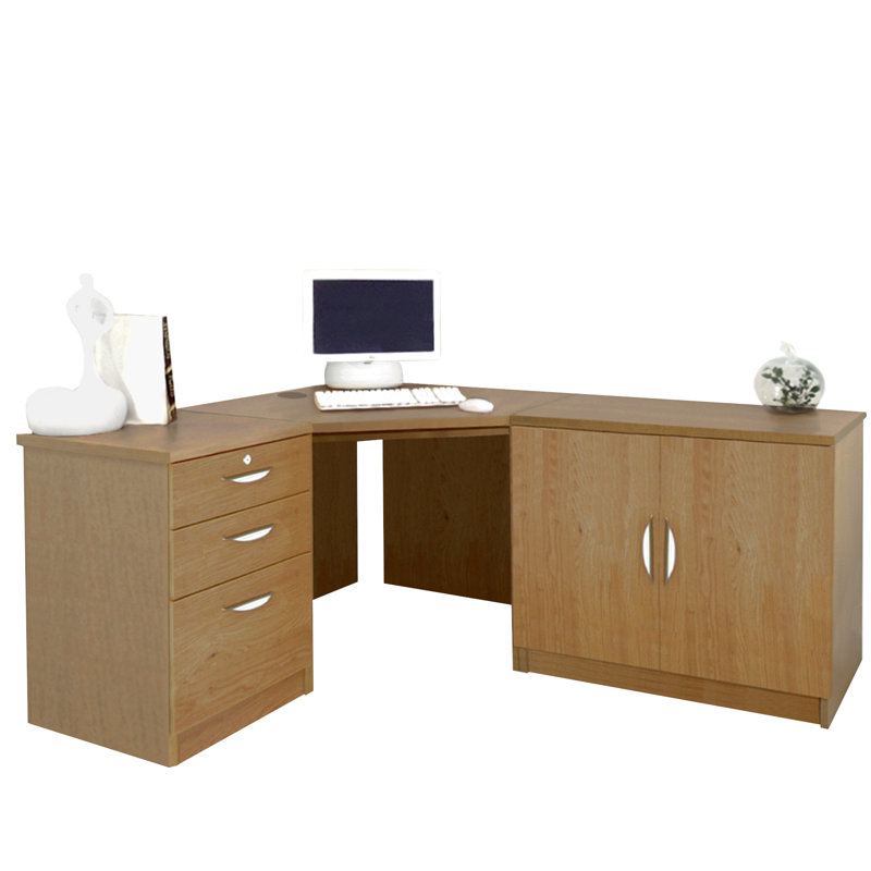 Corner Executive Desk, English Oak
