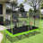 SKYBOUND 10' X 17' Rectangle Backyard Trampoline with Safety Enclosure - Green