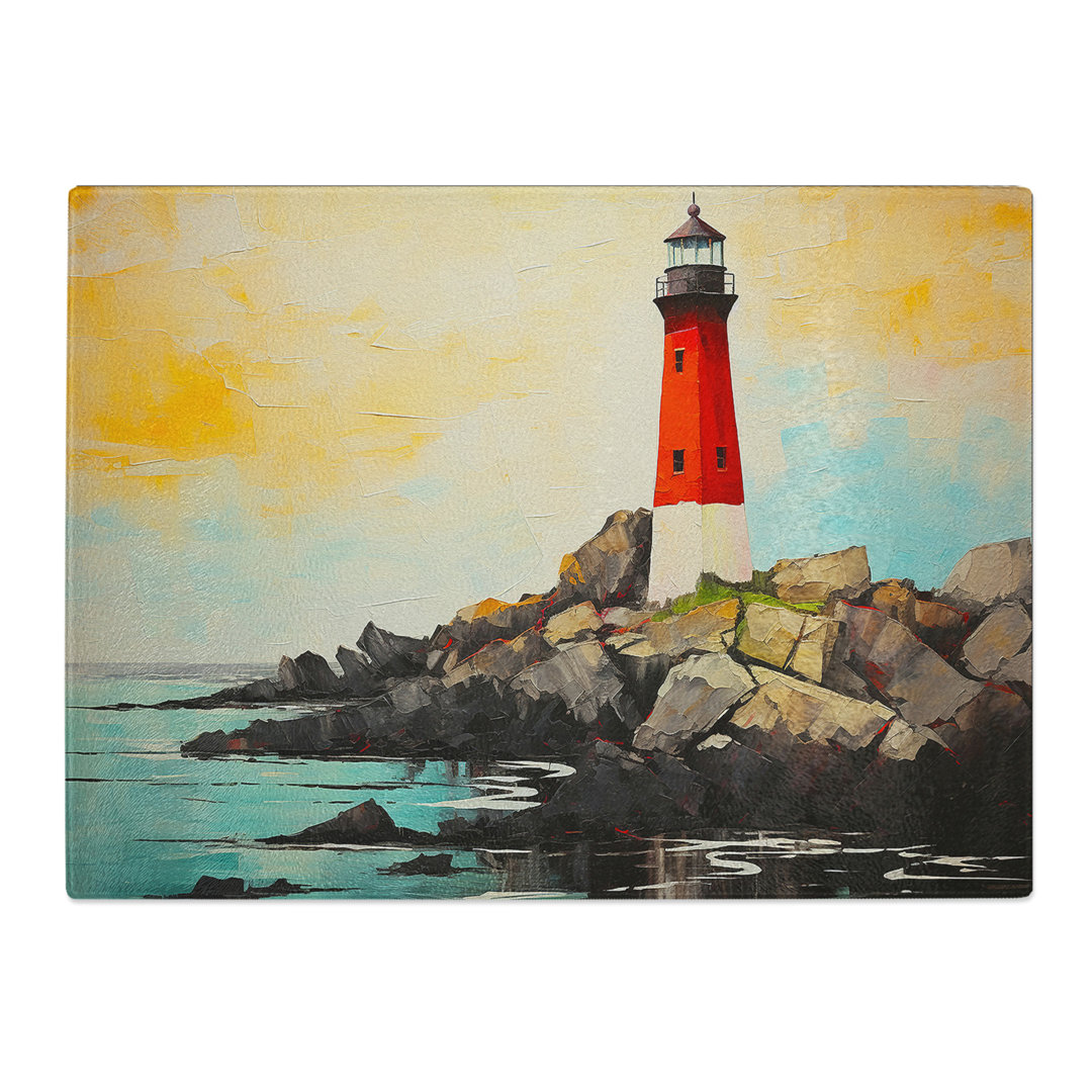 Lighthouse Minimalism No.2  Glass Chopping Board