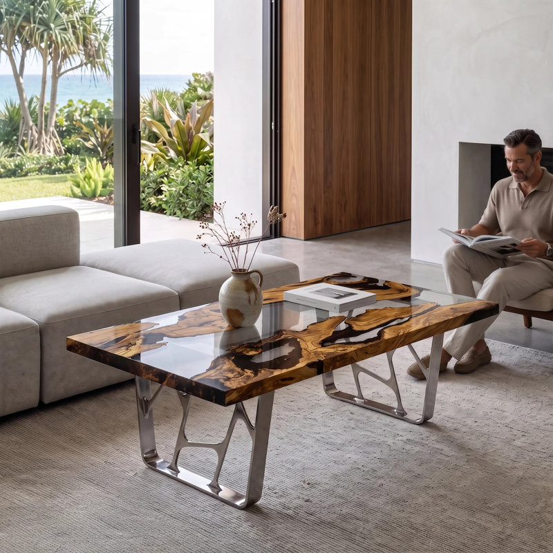 Ombrone Coffee Table, 17.7" H x 55" L x 27.5" W