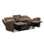 Canapé inclinable manuel moderne en cuirette de 87,3 po de largeur, inclinable à 3 places, avec conception près du mur, assise inclinable et siège confortable en mousse et à ressorts ensachés-1839111411