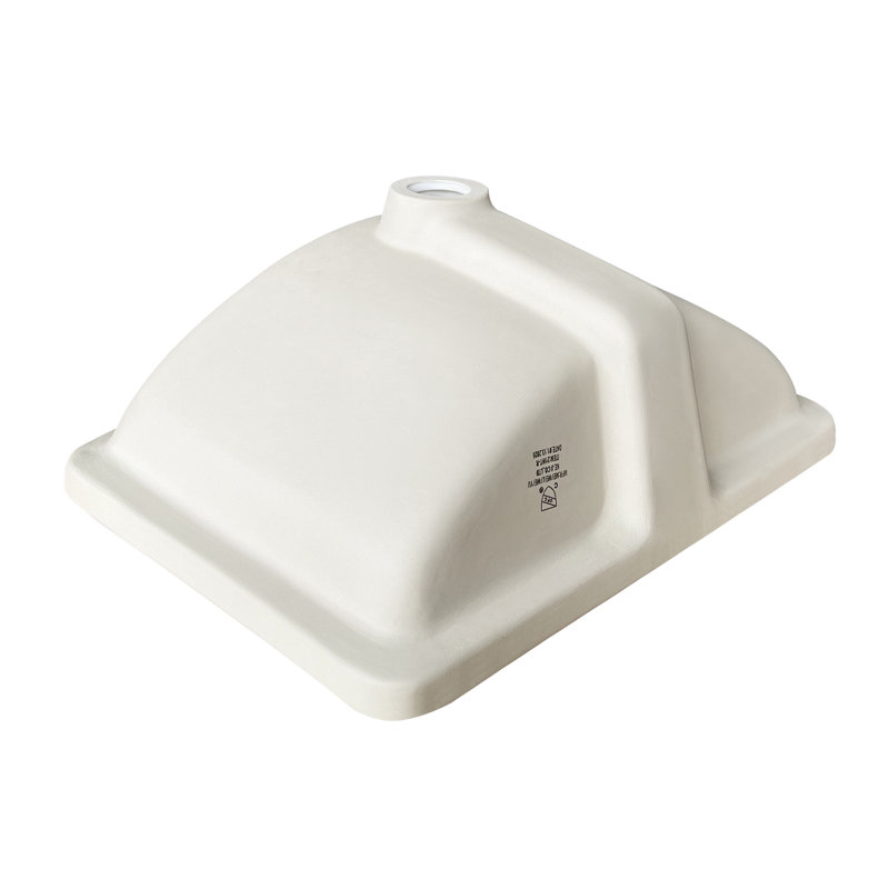 Lavabo de salle de bain encastré rectangulaire en céramique avec trop-plein Lyon