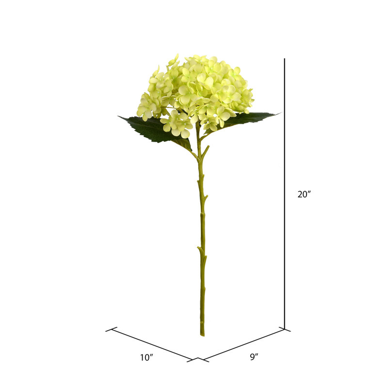 Artificial Mini Hydrangea Spray, Green
